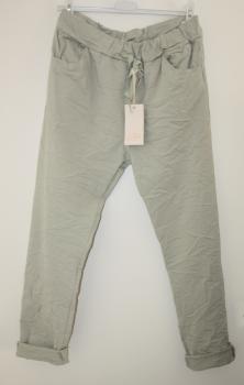 Damenhose hellgrün Knitterlook