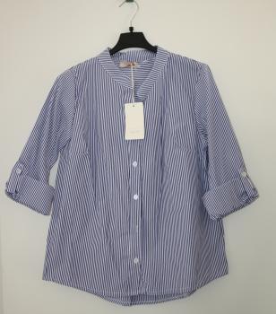 Damenbluse gestreift dunkelblau Gr. L