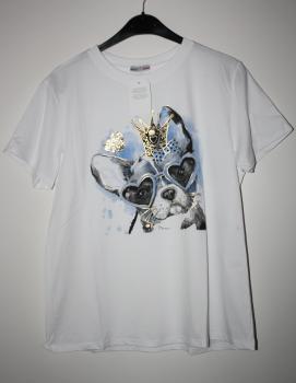 T-Shirt Hund blau
