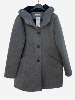 Jacke hellgrau mit Kapuze Gr. L