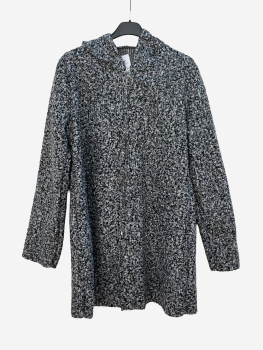 Jacke grau/schwarz mit Kapuze