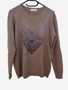 Pulli camel mit Herz Gr. M/L