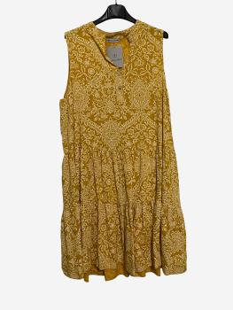 Sommerkleid dunkelgelb mit hellgelbem Muster