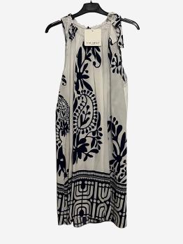 Sommerkleid kurz blau/weiß