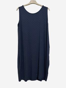 Sommerkleid jeansblau mit Glitzersteinen