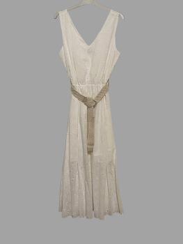 Sommerkleid weiß - bestickt