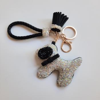 Taschenanhänger Glitzerhund