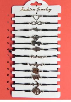 Miniarmband schwarz diverse Motive