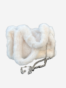 Plüschtasche creme