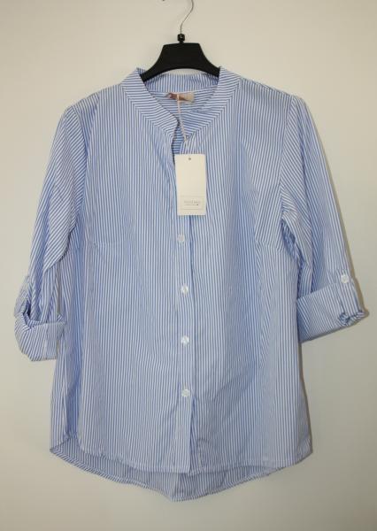 Damenbluse gestreift hellblau Gr. L