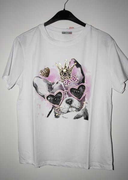 T-Shirt Hund rosa