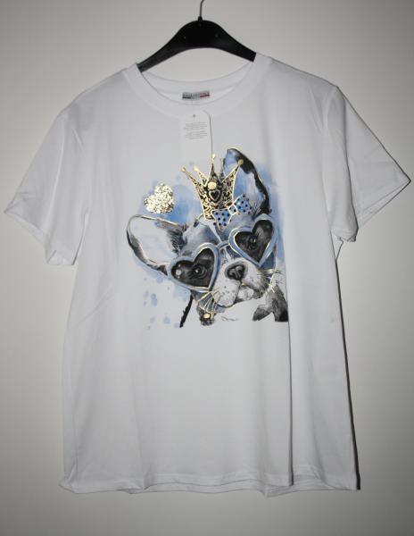 T-Shirt Hund blau