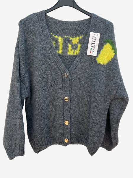 Strickjacke Limoncello grau