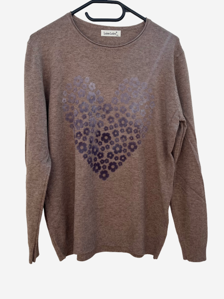 Pulli camel mit Herz Gr. M/L