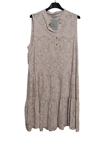Sommerkleid hellrosa mit weißem Muster