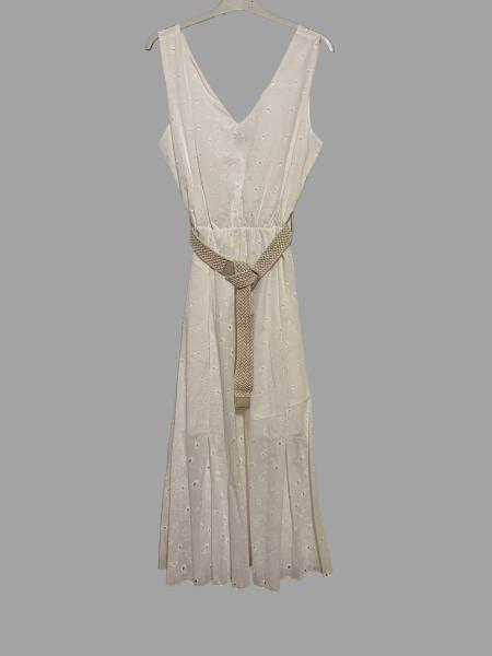 Sommerkleid weiß - bestickt