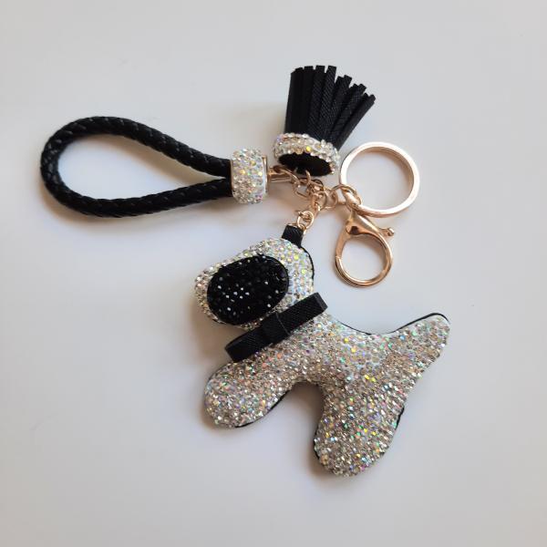 Taschenanhänger Glitzerhund