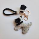 Taschenanhänger Glitzerhund
